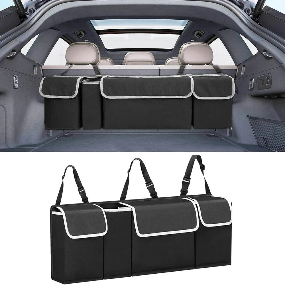 SUV Trunk Storage Backseat Hanging Organizer with 4 Large Pockets